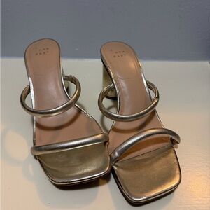 a new day Gold Heeled Sandals
